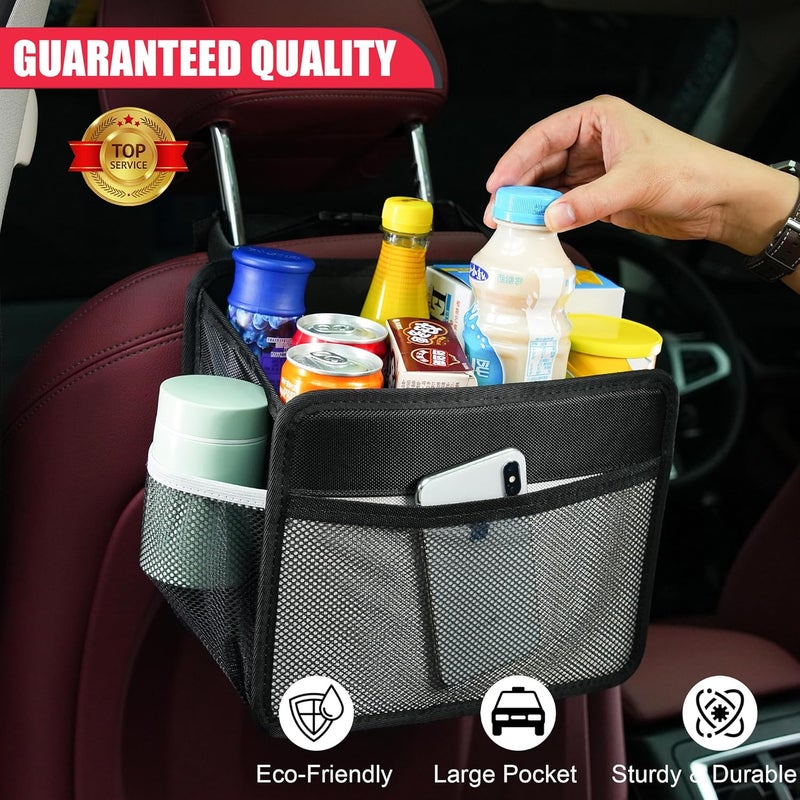 Uplien Car Back Seat Organizer and Storage Bag, Premium 1680D Oxford Cloth Collapsible Universal Hanging Car Seat Back Organizer for Kids & Adults - Image 2